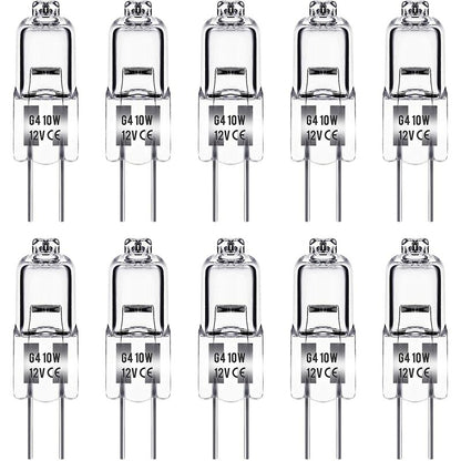 G4 Halogen Bulb, G4 12V 10W Bulb, Warm White 3000K, 150Lm, Dimmable, G4 Halogen Lamp, Clear Capsule Lamp, V1188-MS-227-0041
