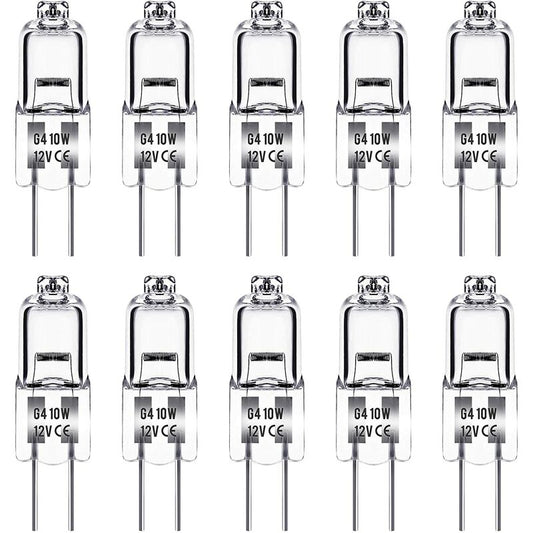 G4 Halogen Bulb, G4 12V 10W Bulb, Warm White 3000K, 150Lm, Dimmable, G4 Halogen Lamp, Clear Capsule Lamp, V1188-MS-227-0041