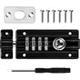 Combination Lock Latch 4 Digit Combination Lock Mechanical Code Door Lock Keyless Lock Slide Tamper Proof V1188-MS-227-0042
