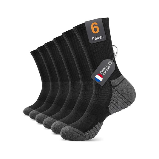 Thermal Socks For Men And Women, Work Socks, Breathable Cotton Winter Socks, 6 Pack Non-Slip Sport Socks Xl V1188-MS-227-0045