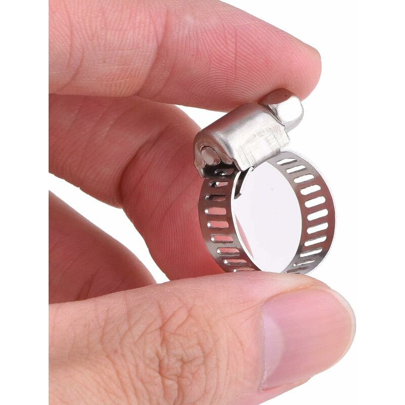 12 pcs Adjustable Stainless Steel Hose Clamp Pipe Clips Fastener (9-16Mm) V1188-MS-227-0047