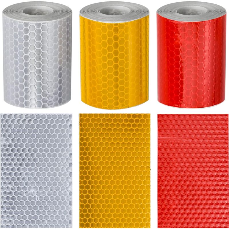 3 ROll Reflective Tape 3M X 50Mm Reflective Stickers Tape Bicycle Spoke Reflector For Vehicles Cars Trailers V1188-MS-227-0049