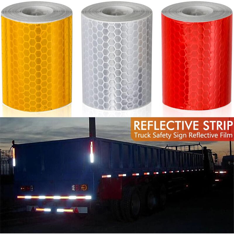 3 ROll Reflective Tape 3M X 50Mm Reflective Stickers Tape Bicycle Spoke Reflector For Vehicles Cars Trailers V1188-MS-227-0049