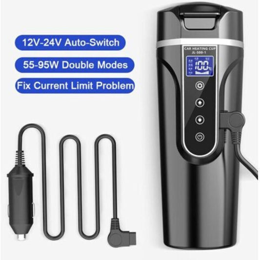 Car Kettle, 12V/24V Car Electric Kettle Heated Water Cup For Car/Truck/Travel, Portable Car Electric Kettle V1188-MS-227-0051