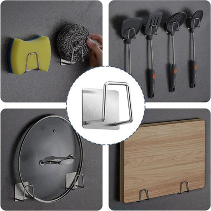 Sponge Holder - 304 Stainless Steel Dish Sponge Hook, Adhesive - Sink Accessories - Adhesive Hook, Kitchen V1188-MS-227-0053