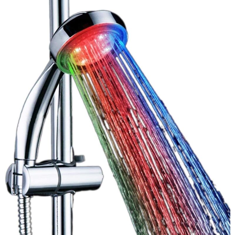 Intetech 7 Color LED Shower Head, Multicolor, Universal Fit V1188-MS-227-0059