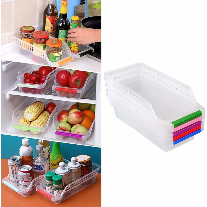 Fridge Organizer, Refrigerator Organizer, Stackable Fridge Basket, Plastic Storage Basket For Home Kitchen V1188-MS-227-0061