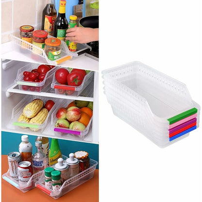 Fridge Organizer, Refrigerator Organizer, Stackable Fridge Basket, Plastic Storage Basket For Home Kitchen V1188-MS-227-0061