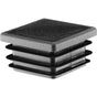 Square Pipe Plug 60X60 Mm, 10 Pieces, Black (Ral 9005) Cap, 6X6 Cm V1188-MS-227-0062