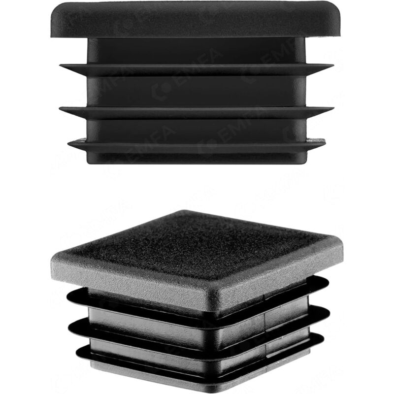 Square Pipe Plug 60X60 Mm, 10 Pieces, Black (Ral 9005) Cap, 6X6 Cm V1188-MS-227-0062