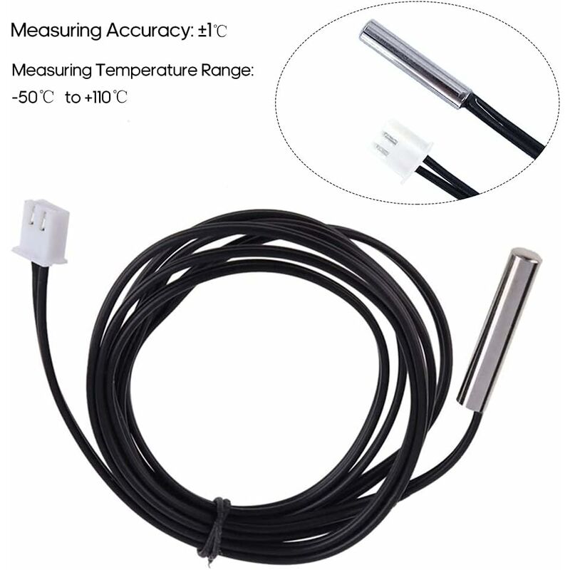Temperature Sensor 1M High Precision Ntc 10K / B3435 Water Resistant Thermistor Cable Temperature Probe V1188-MS-227-0063