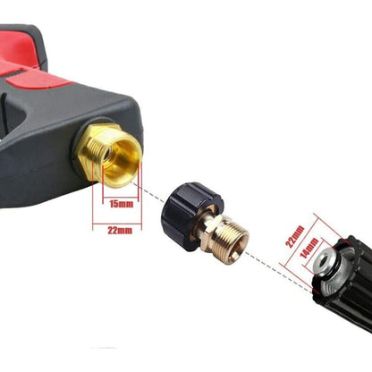 Pressure Washer Connector, M22 X 15Mm Female Thread To M22 X 14Mm Male Thread Quick Connect Pressure Washer V1188-MS-227-0067
