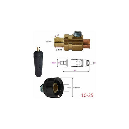 4 pcs Solder Cable Panel Connector Plug Kit 200Amp Quick Connect Socket (Dkj10-25 & Dkz10-25) V1188-MS-227-0076
