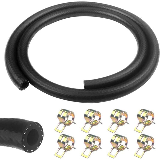 1 Meter Fuel Hose, 8Mm Inner Diameter Diesel Hose, Fuel Pipe With 8 pcs Hose Clamps, Fuel Line For Truck, V1188-MS-227-0078