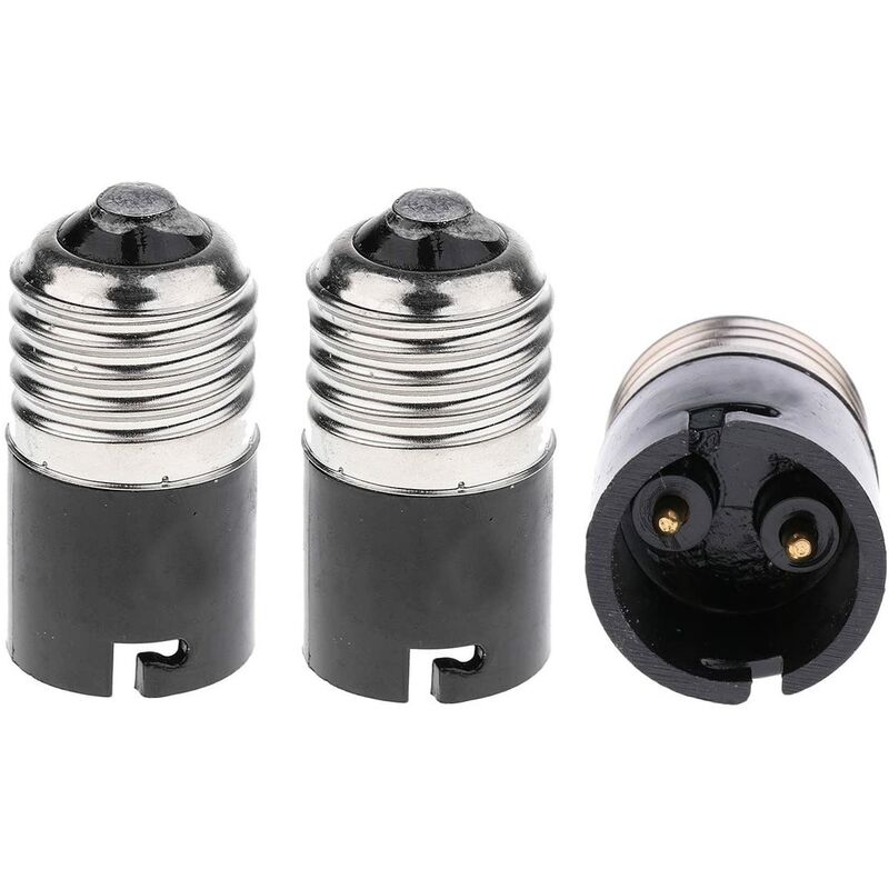 E27 To B22 Bulb Adapter Converter, Fineled E27 Edison To B22 Bayonet Bulb Base Converter (3 Pack) V1188-MS-227-0080