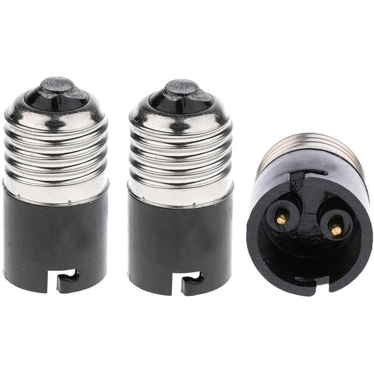 E27 To B22 Bulb Adapter Converter, Fineled E27 Edison To B22 Bayonet Bulb Base Converter (3 Pack) V1188-MS-227-0080