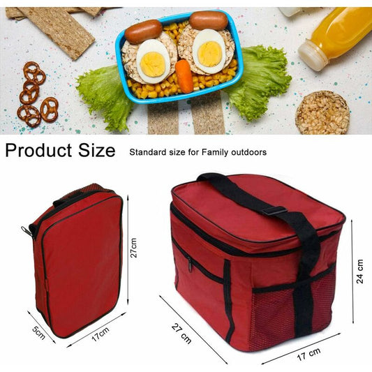 Insulated Lunch Bag 10L Cooler Bag Lunch Bag For Work School Beach Picnic Red V1188-MS-227-0085