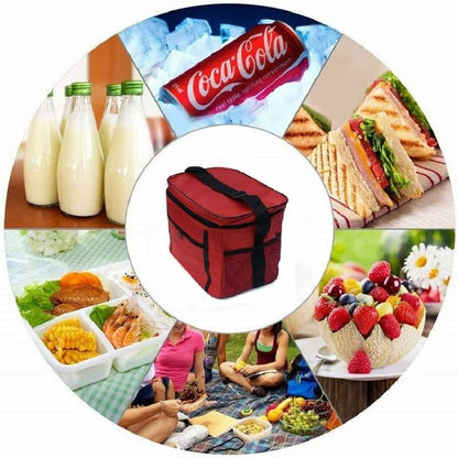 Insulated Lunch Bag 10L Cooler Bag Lunch Bag For Work School Beach Picnic Red V1188-MS-227-0085