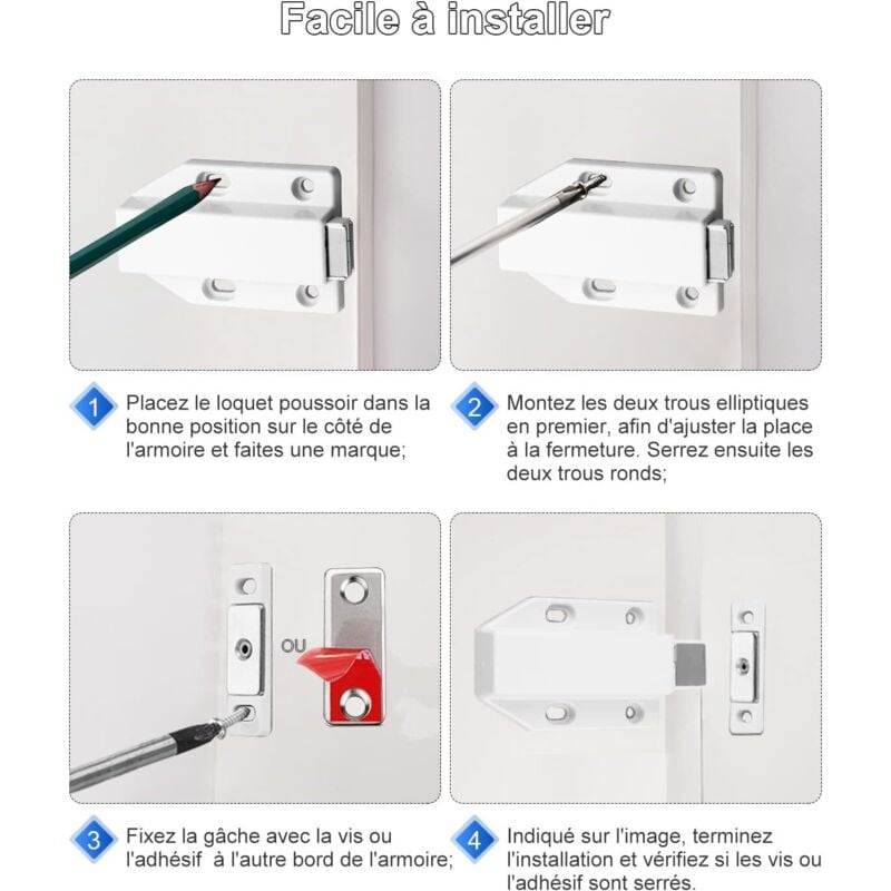 Push To Open 4 Pieces Push Open Push Door Cupboard Magnet Closure For Cabinet Drawer System Magnetic Latch V1188-MS-227-0086