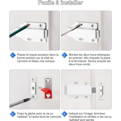 Push To Open 4 Pieces Push Open Push Door Cupboard Magnet Closure For Cabinet Drawer System Magnetic Latch V1188-MS-227-0086