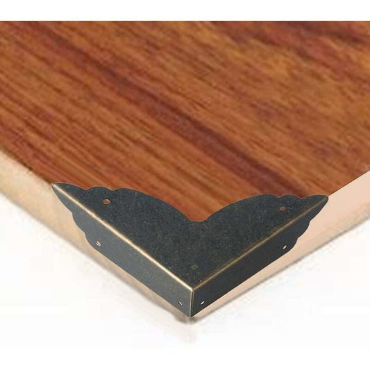 12 pcs Vintage Metal Corner Protectors Antique Style Furniture Edge Guards For Table Chest Jewelry Box V1188-MS-227-0087