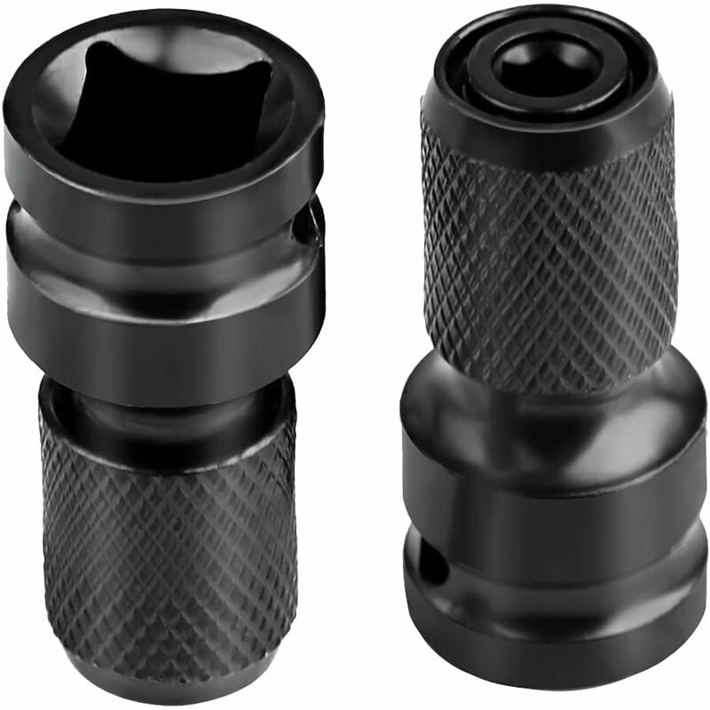 Impact Socket Driver Bit, 1/2" Square To 1/4" Hex Socket Adapters, For Impact Ratchet Wrench And Screwdriver V1188-MS-227-0096
