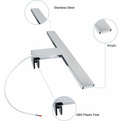 Bathroom Mirror Light 30Cm LED 6W 230 Volt Bathroom Mirror Light 3000K Full Aluminum 3In1 Bathroom Mirror V1188-MS-227-0097