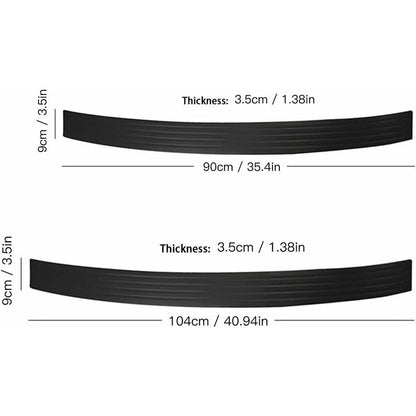 Rear Bumper Protector Guard Universal Black Rubber Anti-Scratch Trunk Door Entry Guards Accessory Trim Cover V1188-MS-227-0107