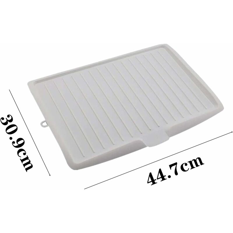 Premium Dish Drainer Plastic Dish Drainer Mat Dish Drainer Dish Rack Sink Side Drainer Sloped Draining Tray V1188-MS-227-0109
