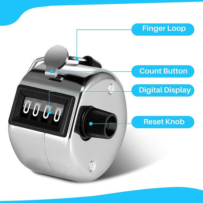 4 Digit Manual Counter Passage Counter For People Counter, Golf Sport, Trainer School V1188-MS-227-0112