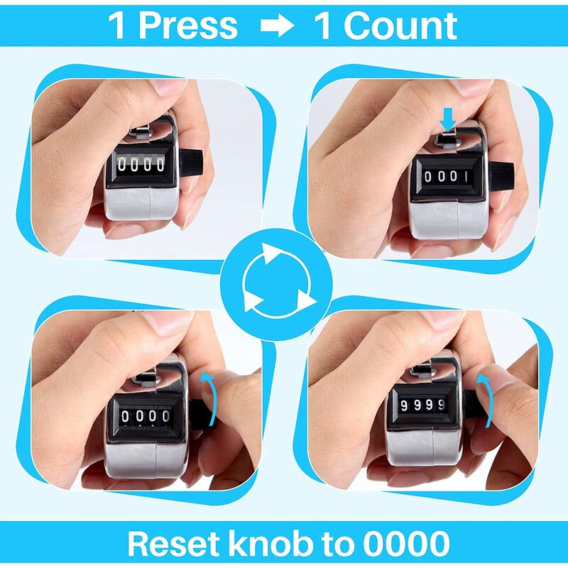 4 Digit Manual Counter Passage Counter For People Counter, Golf Sport, Trainer School V1188-MS-227-0112