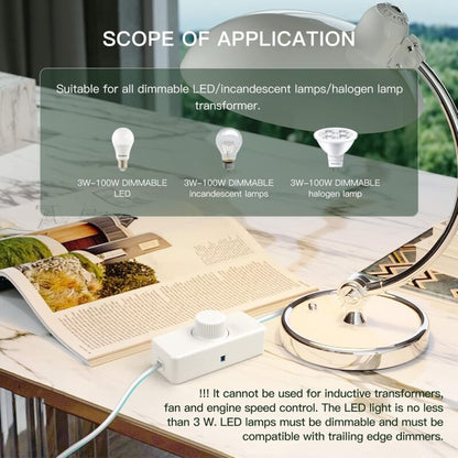 3W-100W LED LED Dimmer Switch & 220-240V ROtary Dimmer With Smart Dimmable Knob For Dimmable LED Lights And V1188-MS-227-0121