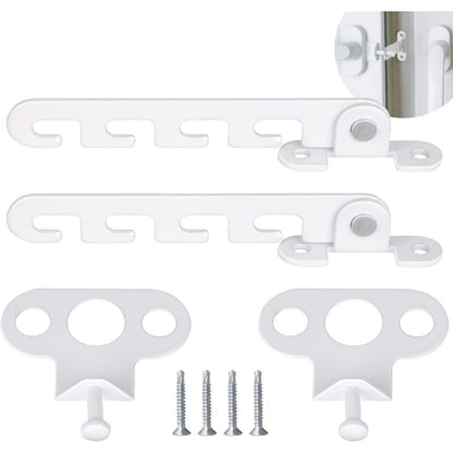 Ersandy Casement Window Restrictor 2 pcs Window Restrictor, Comes With 4 Screws, Window Lock Proof Window V1188-MS-227-0133