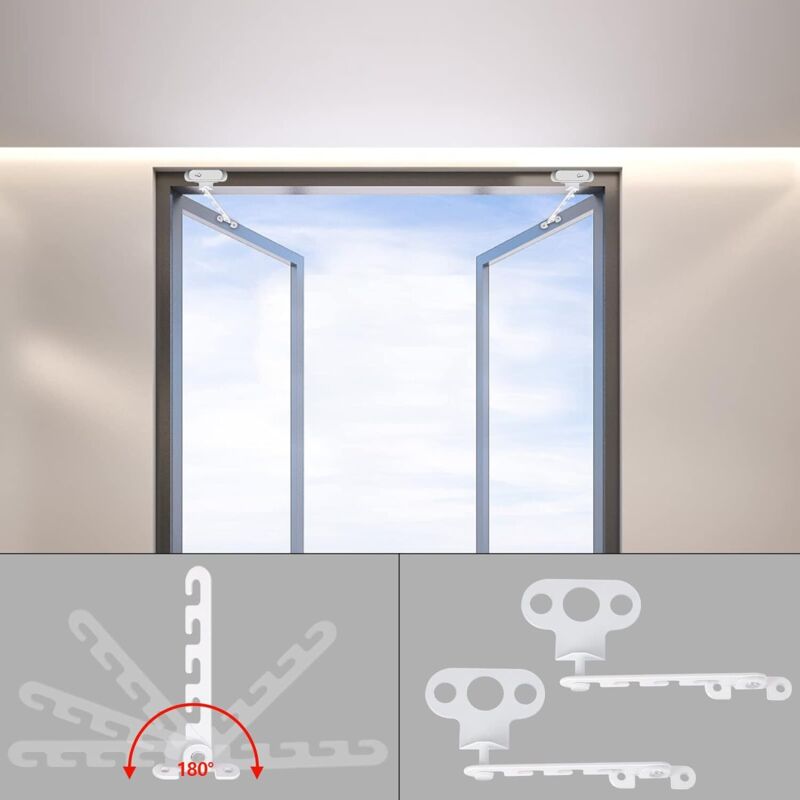 Ersandy Casement Window Restrictor 2 pcs Window Restrictor, Comes With 4 Screws, Window Lock Proof Window V1188-MS-227-0133