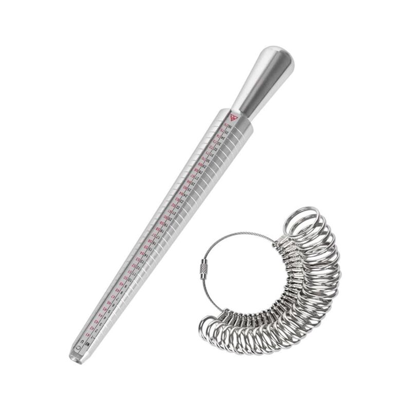 Ring Sizer 41-76 Finger Size Gauge Ring Sizer Tool With 3 Measuring Scales (Eu, Us, Uk) V1188-MS-227-0135
