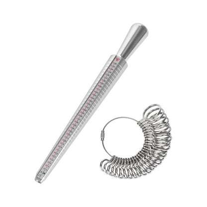 Ring Sizer 41-76 Finger Size Gauge Ring Sizer Tool With 3 Measuring Scales (Eu, Us, Uk) V1188-MS-227-0135
