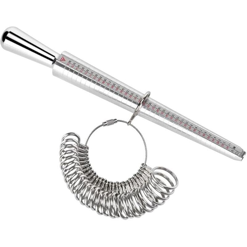 Ring Sizer 41-76 Finger Size Gauge Ring Sizer Tool With 3 Measuring Scales (Eu, Us, Uk) V1188-MS-227-0135