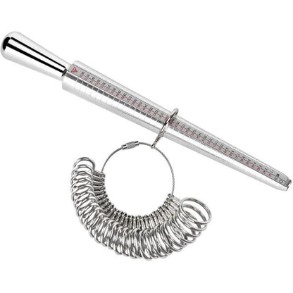 Ring Sizer 41-76 Finger Size Gauge Ring Sizer Tool With 3 Measuring Scales (Eu, Us, Uk) V1188-MS-227-0135