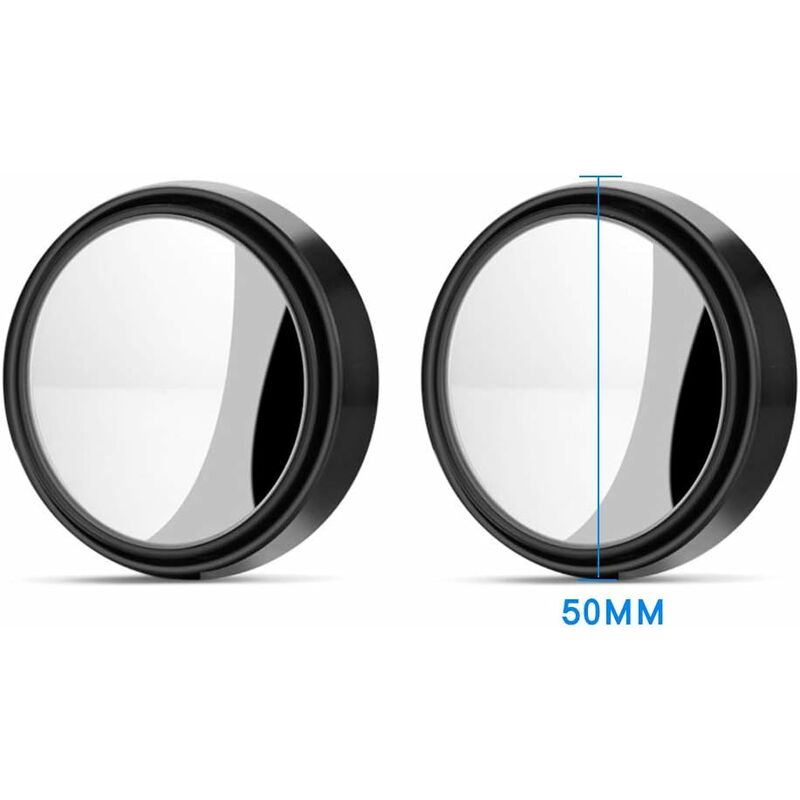 2 pcs 360 degrees ROtation Blind Spot Mirrors, Hd Wide Angle Rear View Mirrors With 3M Self-Adhesive Blind V1188-MS-227-0142