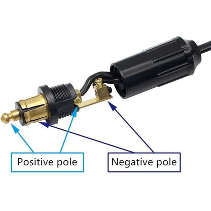 Din Hella Powerlet Plug For Cigarette Lighter 18Awg European Male Din Socket Cigarette Lighter Plug Adapter V1188-MS-227-0145