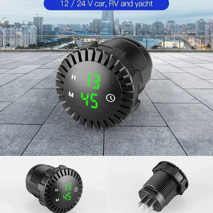 Car LED Clock Touch Clock Waterproof Car Digital Clock 12V/24V Mini LED Digital Clock Mini Motorcycle Clock V1188-MS-227-0150