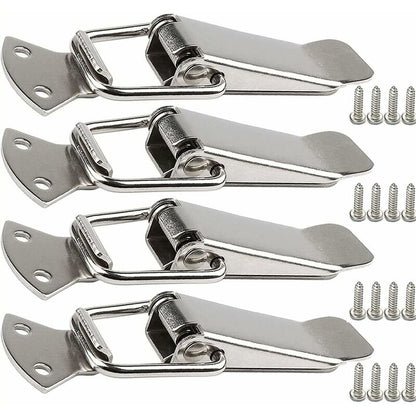 Stainless Steel Tension Clasp With Screws, 56Mm Lever Clasp, Toggle Spring Loaded Latch, Clamp Clip, Box V1188-MS-227-0151