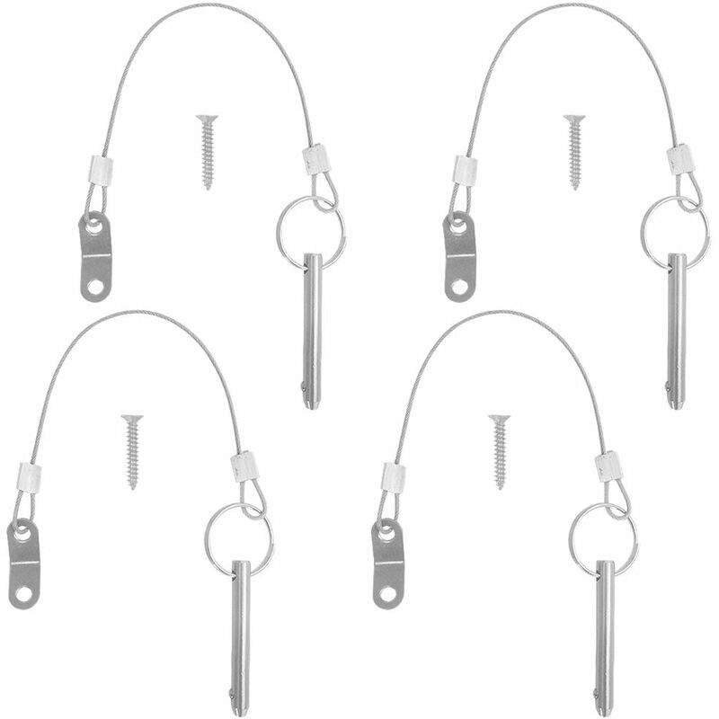 4 pcs Quick Release Pins, 6.3Mm Top Pin Diameter, 51Mm Total Length, 40Mm Effective Length With 316 Stainless V1188-MS-227-0157