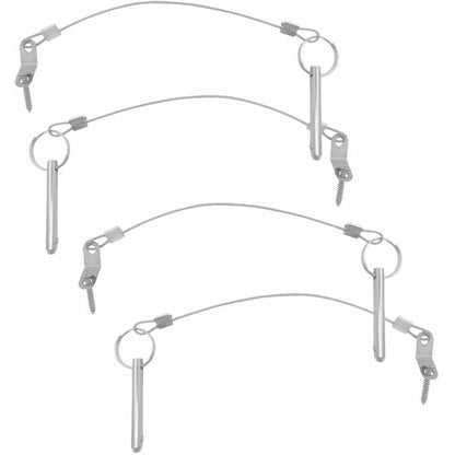 4 pcs Quick Release Pins, 6.3Mm Top Pin Diameter, 51Mm Total Length, 40Mm Effective Length With 316 Stainless V1188-MS-227-0157