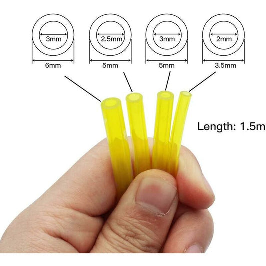 4 pcs Fuel Hose, 1.5M Length Universal Fuel Hose Garden Tool For Blower Trimmer Chainsaw Lawn Mower V1188-MS-227-0158