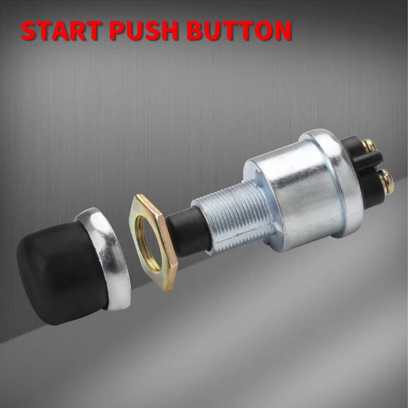 Engine Start Push Button Switch, Waterproof Momentary Starter Switch, 12V/24V Ignition Switch For Car Truck V1188-MS-227-0160