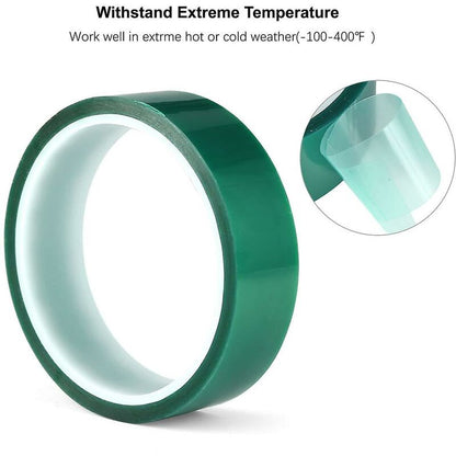2 ROlls Green High Temperature Polyester Masking Tape Pet Powder Coated Ideal For Painting, Anodizing V1188-MS-227-0163