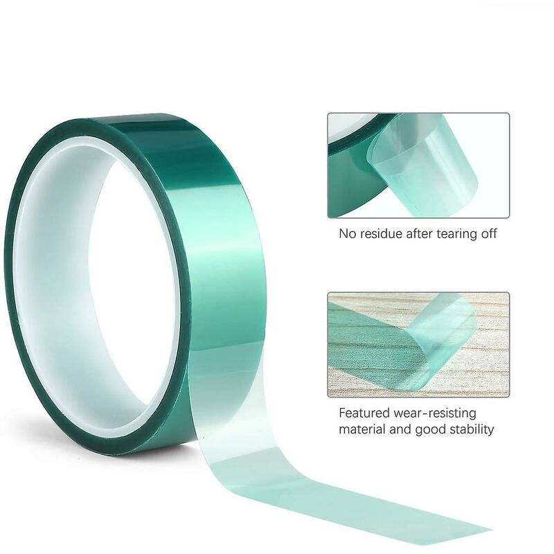 2 ROlls Green High Temperature Polyester Masking Tape Pet Powder Coated Ideal For Painting, Anodizing V1188-MS-227-0163