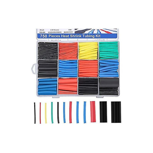 Heat Shrink Tubing, Electrical Insulation Heat Shrinkable Wrap Cable Tube, 2:1 Shrink Ratio, 5 Colors, 12 V1188-MS-227-0164