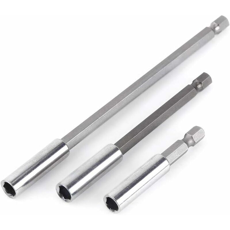 3 pcs 1/4" Magnetic Bit Holder Screwdriver Extension Hex Shank 60Mm 100Mm 150Mm Screwdriver Bit Extension V1188-MS-227-0165